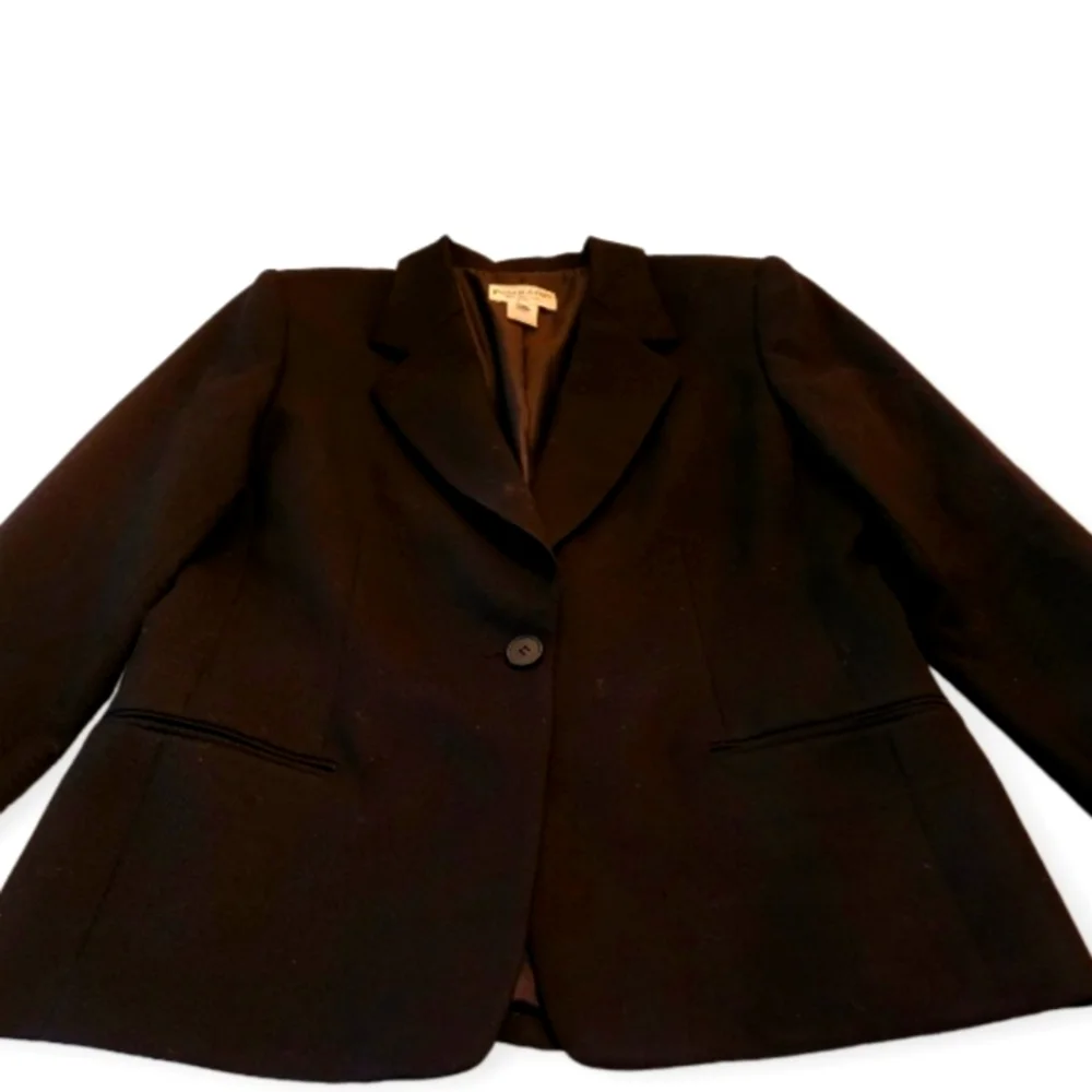 Classic Black Women's Blazer Jacket - Tailored Single-Button - Picture 2 of 6
